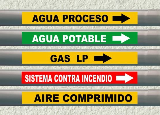 etiquetas para tuberias